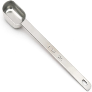 BERYLER® 1 Teaspoon(1Tsp | 5 mL | 5 cc | 1/3 Tablespoon) Single Measuring Spoon, Stainless Steel Individual Spoons, Long Handle Spoons Only